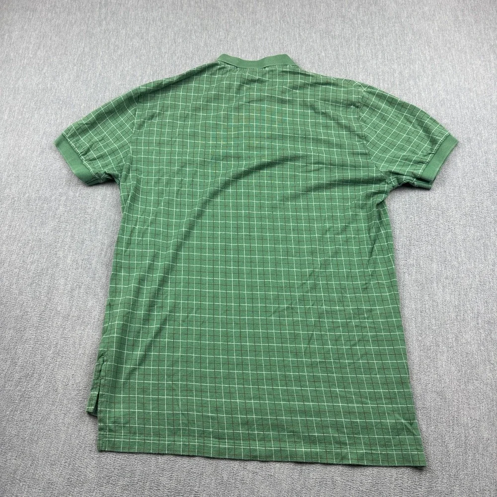 Vintage Polo Ralph Lauren Shirt Mens Polo Small Green Check Cotton Golf Classic